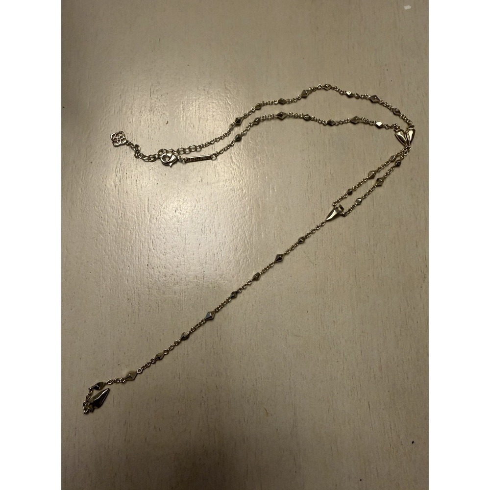 Kendra Scott Gold Tone Drop Y Necklace Arrow Design
